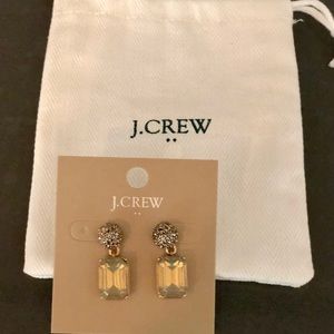 J Crew earrings (glass emerald cut)